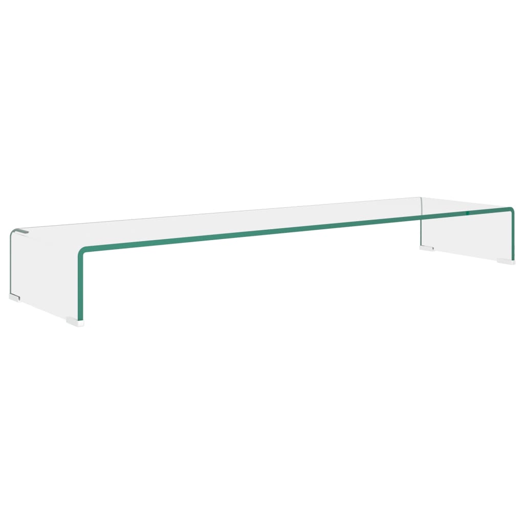 TV Stand/Monitor Riser Glass Clear - 110×30×13cm