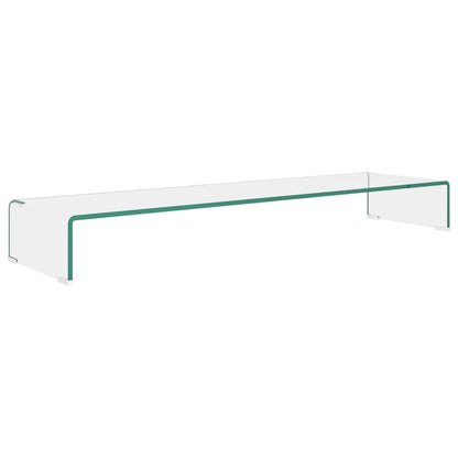 TV Stand/Monitor Riser Glass Clear - 110×30×13cm