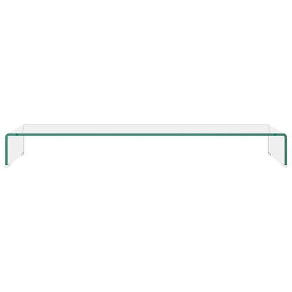 TV Stand/Monitor Riser Glass Clear - 110×30×13cm