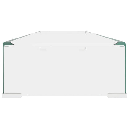 TV Stand/Monitor Riser Glass Clear - 110×30×13cm