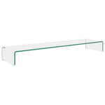 TV Stand/Monitor Riser Glass Clear