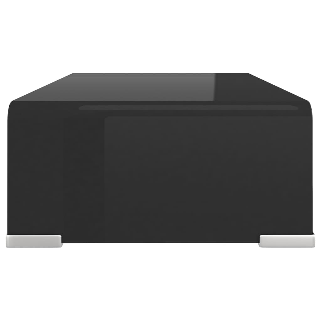 TV Stand/Monitor Riser Glass Black - 40×25×11cm