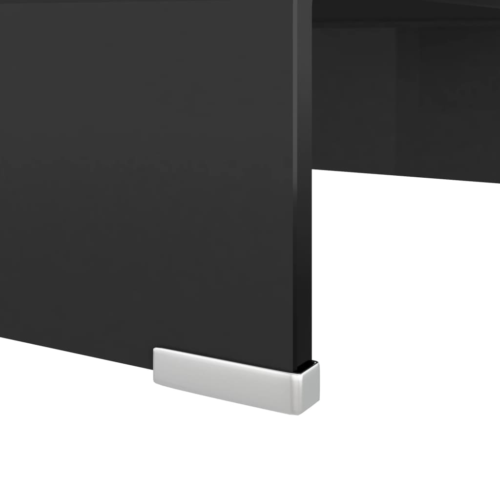 TV Stand/Monitor Riser Glass Black - 40×25×11cm