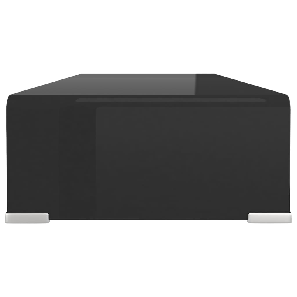 TV Stand/Monitor Riser Glass, Black