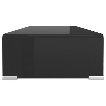 TV Stand/Monitor Riser Glass, Black