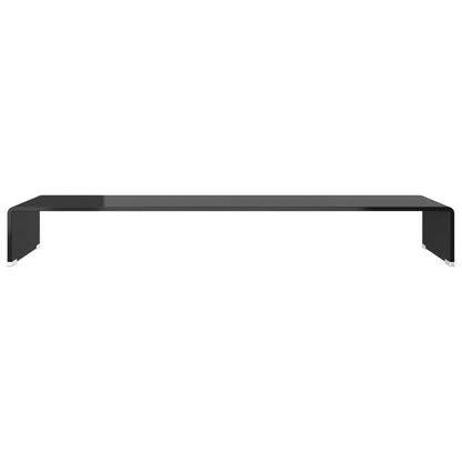 TV Stand/Monitor Riser Glass Black - 100×30×13cm