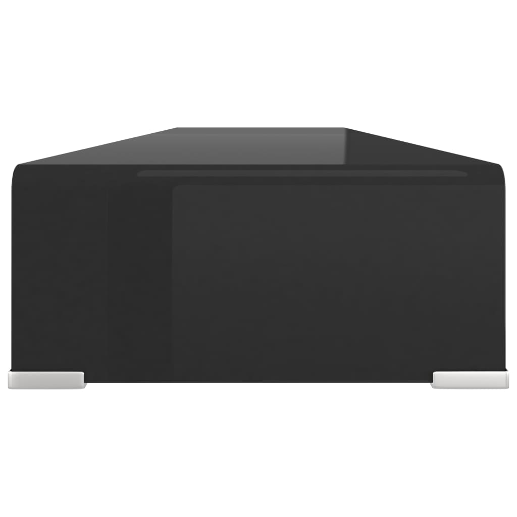 TV Stand/Monitor Riser Glass Black - 120×30×13cm
