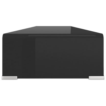 TV Stand/Monitor Riser Glass Black - 120×30×13cm