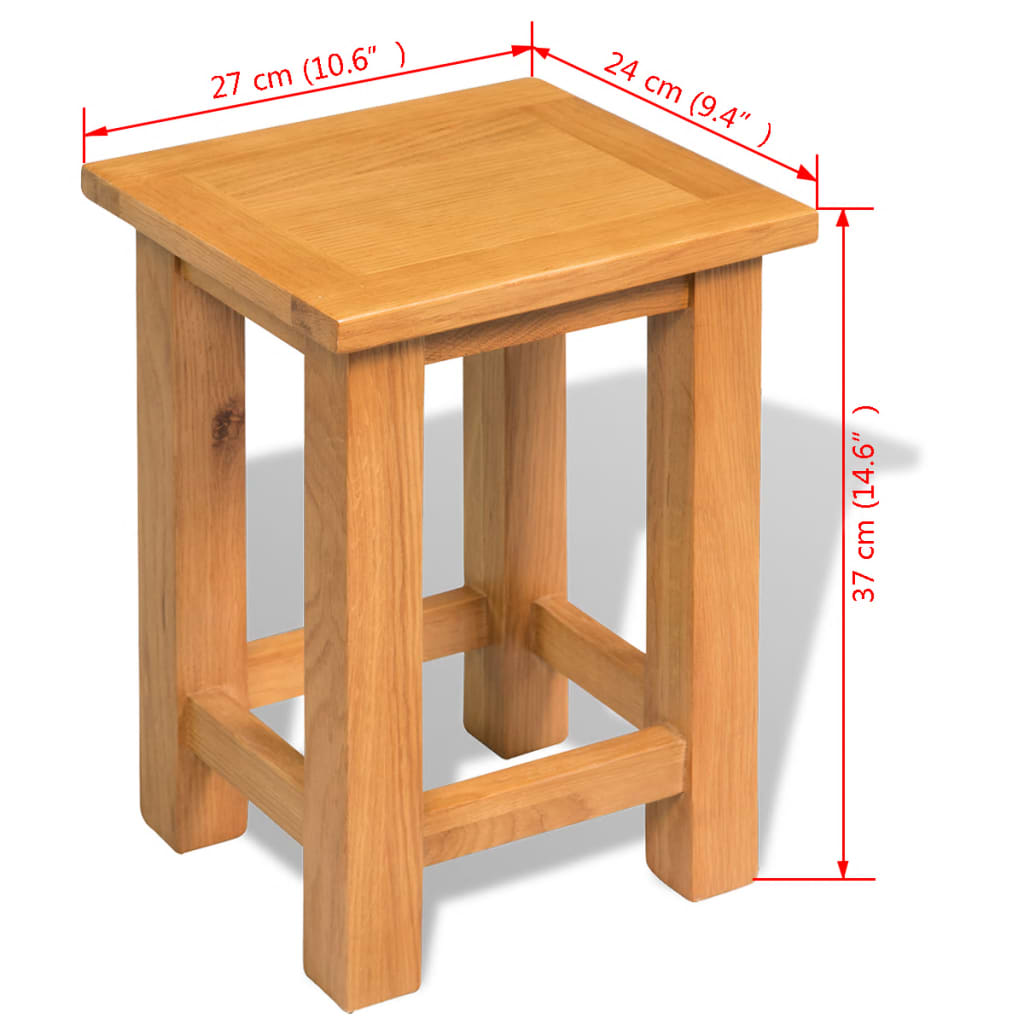 End Table Solid Oak