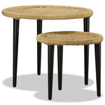 2 Pieces Coffee Table Natural Jute