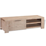 Solid Brushed Acacia Wood TV Cabinet Stand 140cm Entertainment Unit