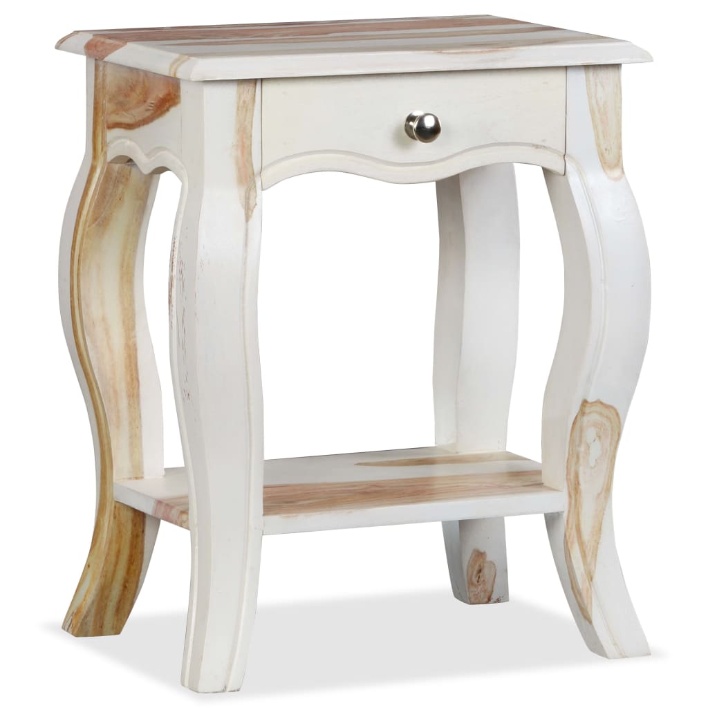 Bedside Cabinet Solid Sheesham Wood - 40×30×50cm