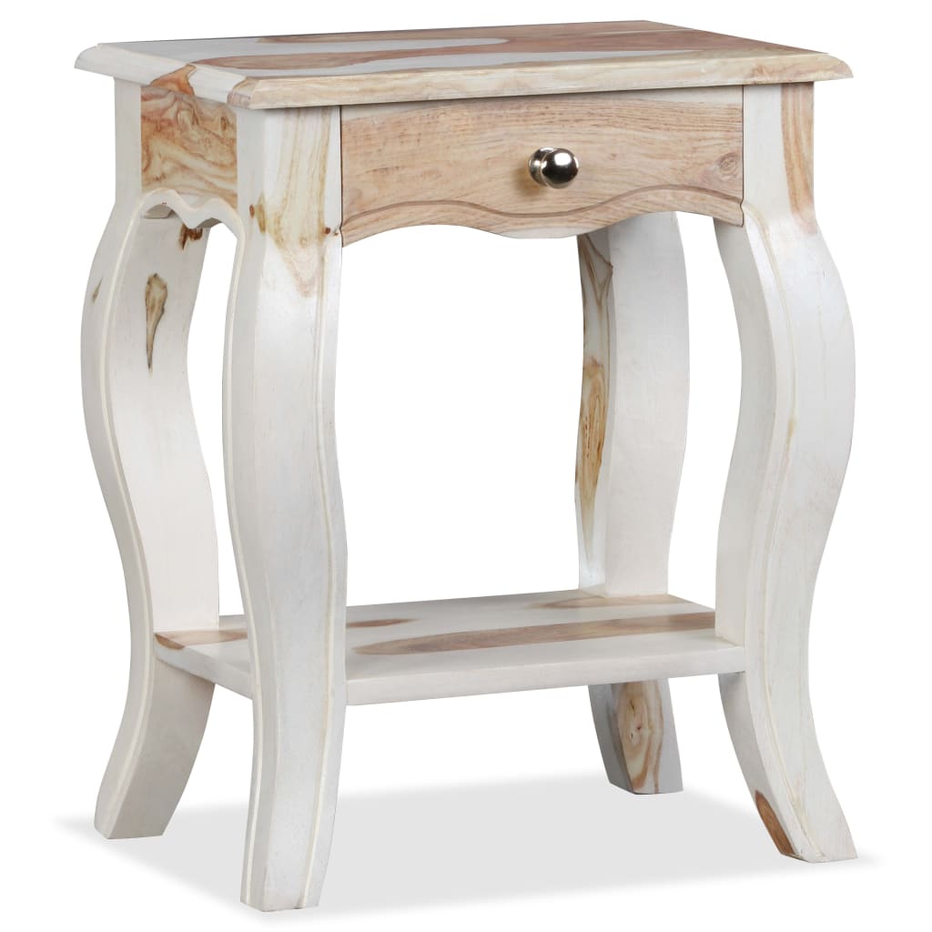 Bedside Cabinet Solid Sheesham Wood - 40×30×50cm