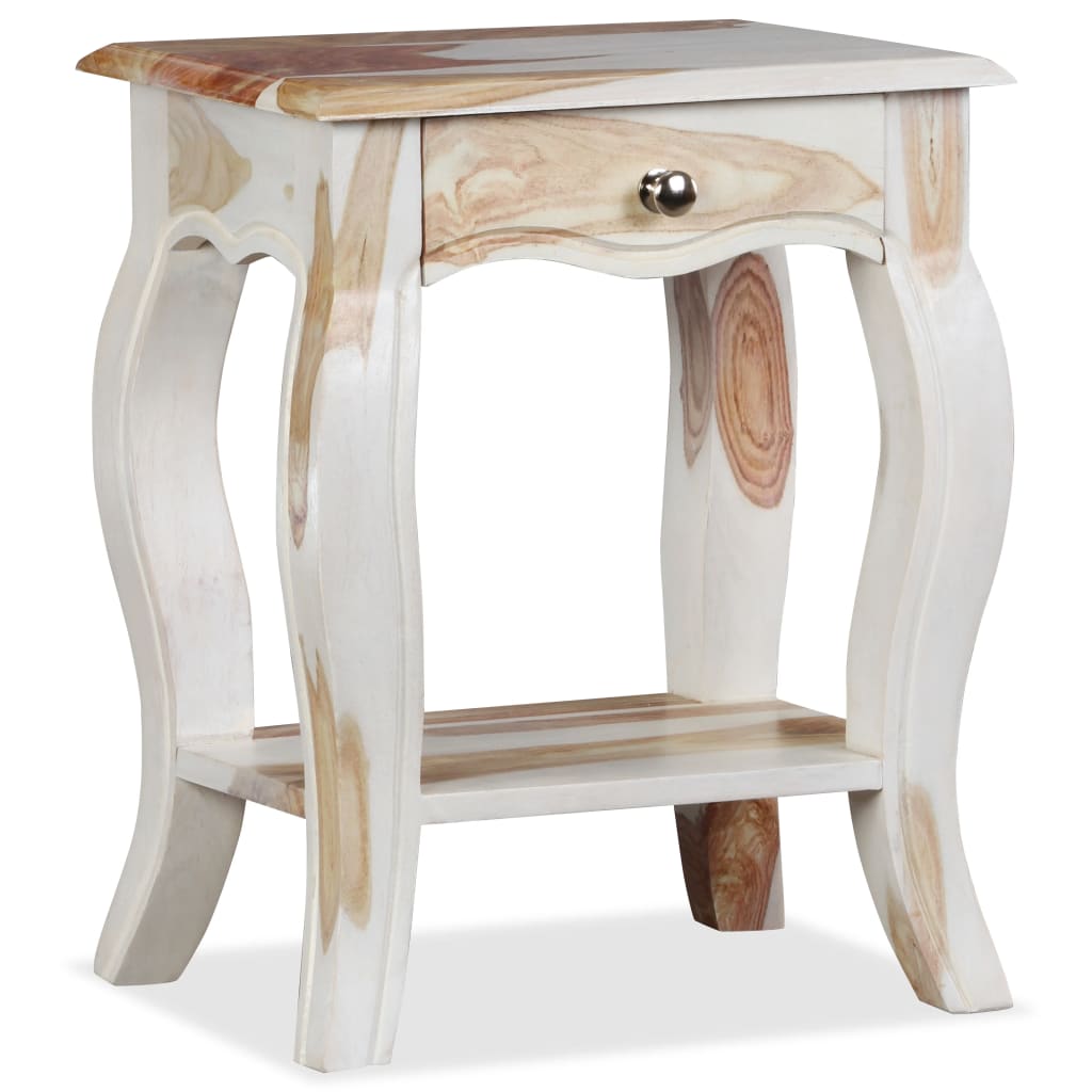 Bedside Cabinet Solid Sheesham Wood - 40×30×50cm