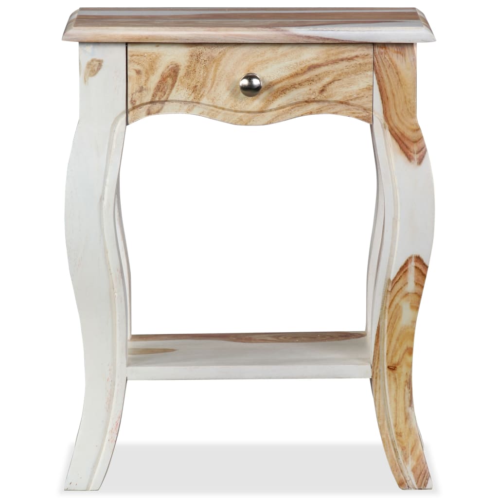 Bedside Cabinet Solid Sheesham Wood - 40×30×50cm