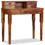 Writing Desk with 5 Drawers Solid Sheesham Wood