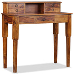 Writing Desk with 5 Drawers Solid Sheesham Wood