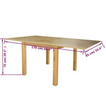 Extendable Oak Dining Table 170x85x75cm Modern Kitchen Table