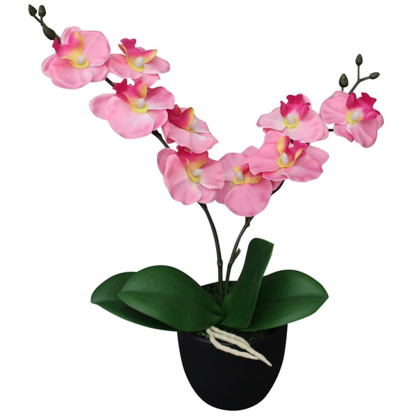  Artificial Orchid Plant with Pot 30 cm Pink