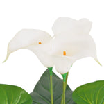 Artificial Calla Lily Plant with Pot 45 cm White
