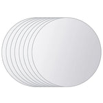 8 pcs Mirror Titles Round Glass