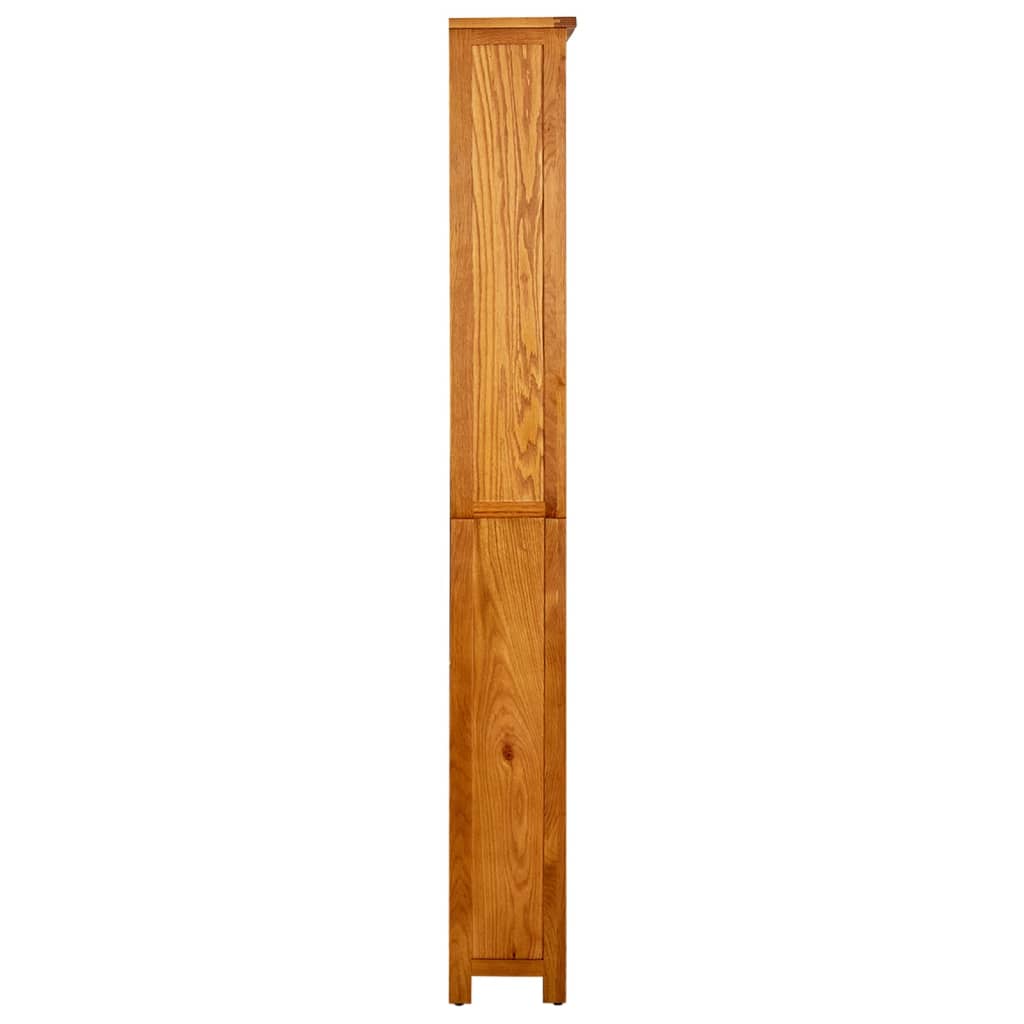 6-Tier Bookcase Solid Oak Wood - 80×22.5×180cm
