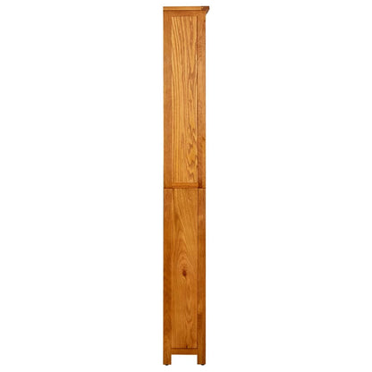 6-Tier Bookcase Solid Oak Wood - 80×22.5×180cm