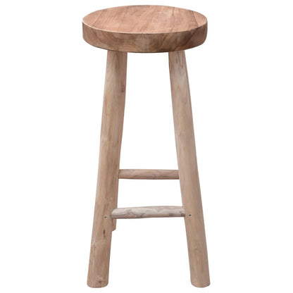 Bar Stool Solid Teak Wood - Brown
