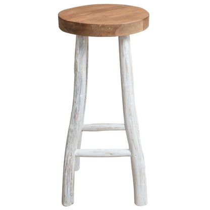 Bar Stool Solid Teak Wood - 37×37×76cm