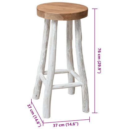 Bar Stool Solid Teak Wood - 37×37×76cm