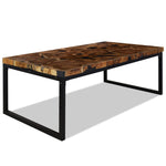 Coffee Table Teak Resin Black and Brown