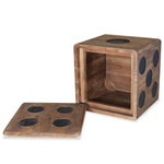 Storage Box Mindi Wood Dice Design