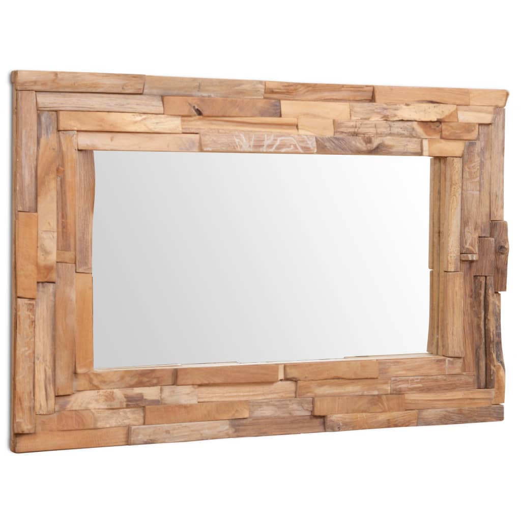 Decorative Mirror Teak Rectangular - 90×60cm