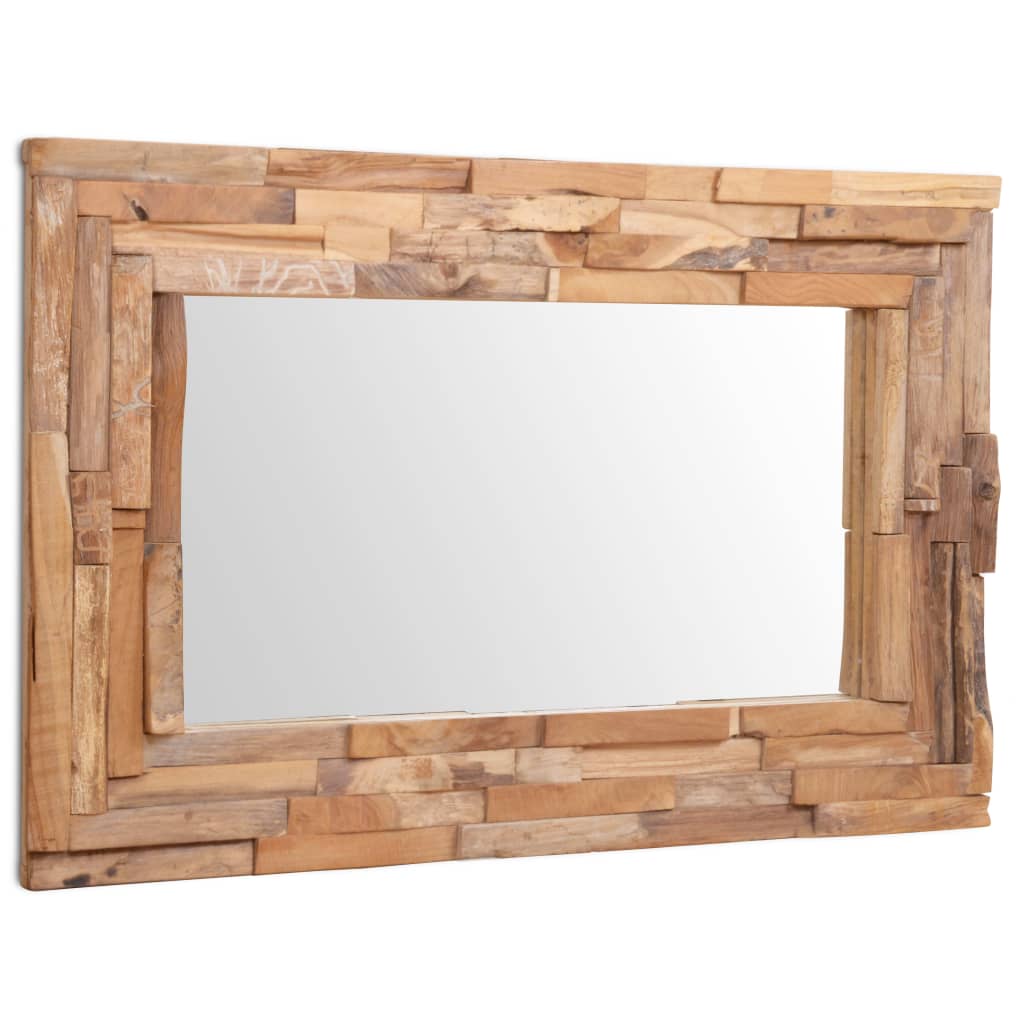 Decorative Mirror Teak Rectangular - 90×60cm
