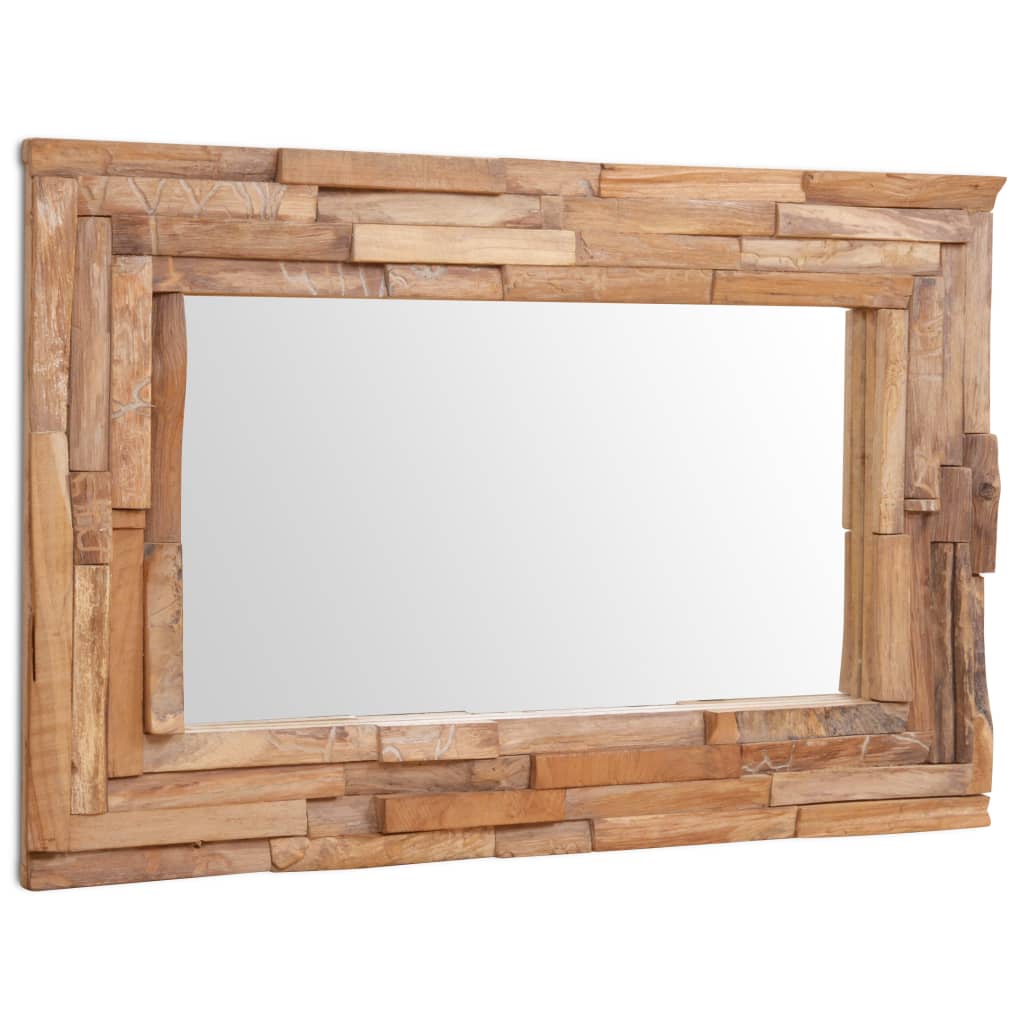 Decorative Mirror Teak Rectangular - 90×60cm
