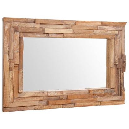 Decorative Mirror Teak Rectangular - 90×60cm