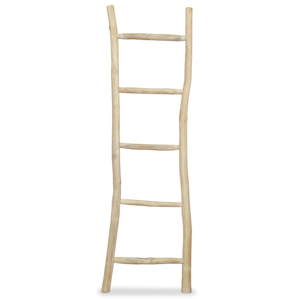  Towel Ladder with 5 Rungs Teak Natural
