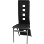 6 pcs Dining Chairs faux Leather ,Black