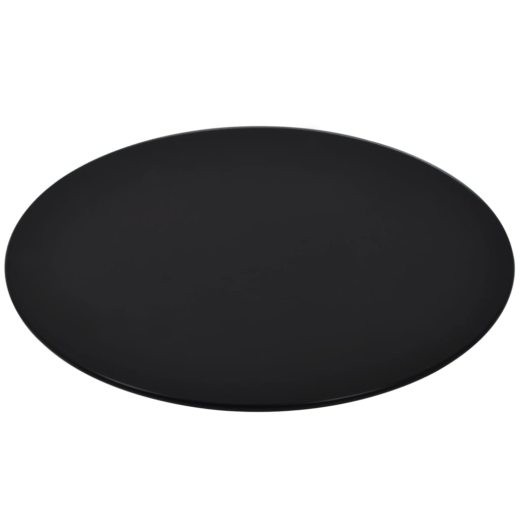 Table Top Tempered Glass Round 400 mm - Black