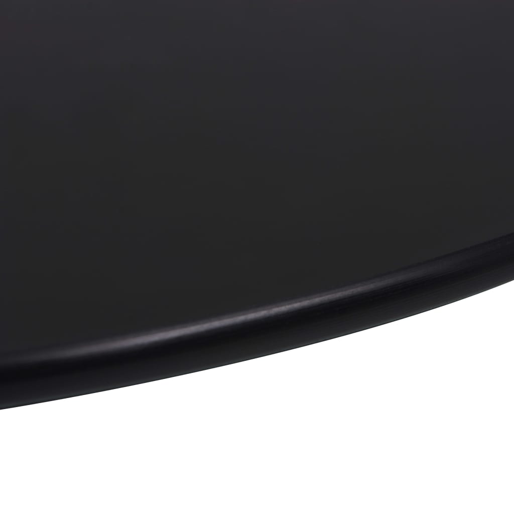 Table Top Tempered Glass Round 400 mm - Black