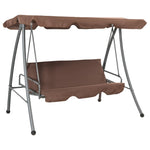 Outdoor Swing Bench with Canopy Coffee