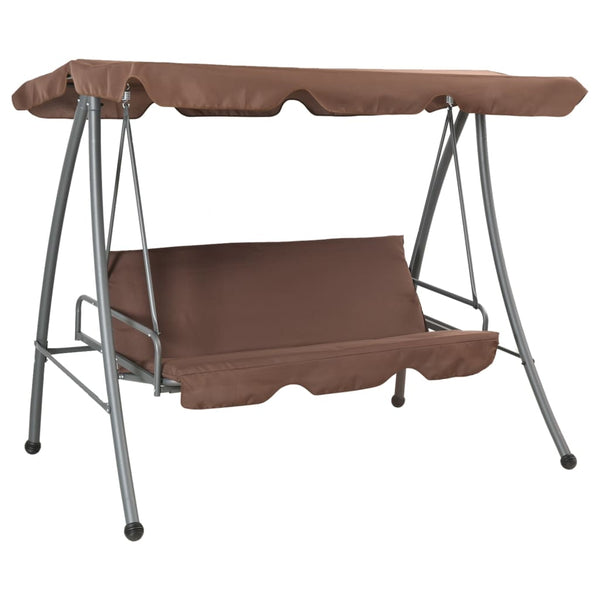  Outdoor Swing Bench with Canopy Coffee