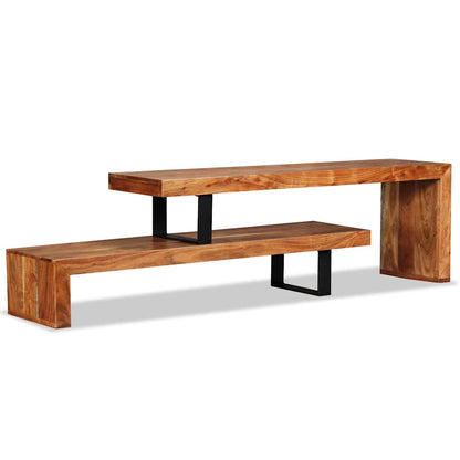 TV Stand Solid Acacia Wood - 112×30×40cm
