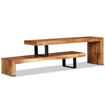 TV Stand Solid Acacia Wood - 112×30×40cm
