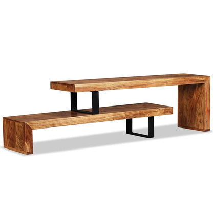 TV Stand Solid Acacia Wood - 112×30×40cm