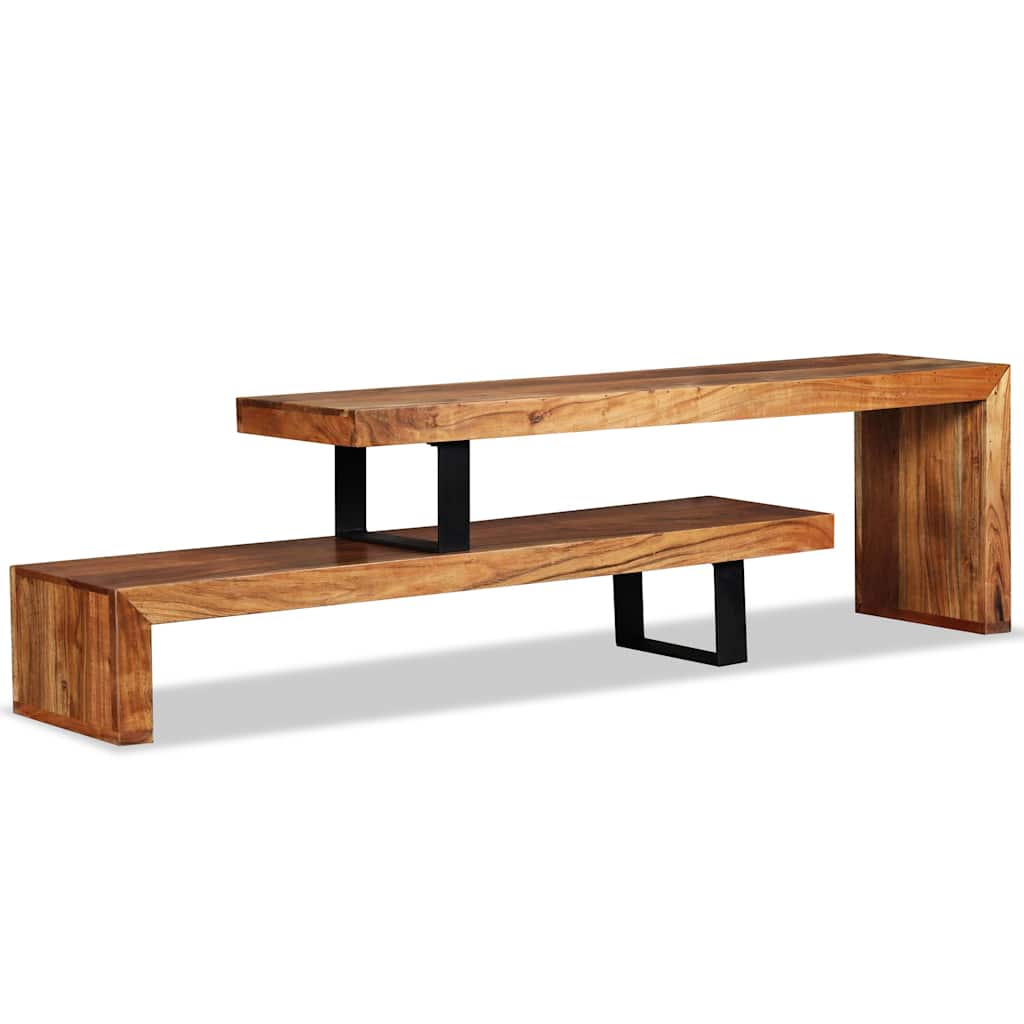 TV Stand Solid Acacia Wood - 112×30×40cm