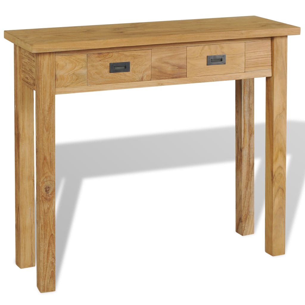 Console Table Solid Teak - 90×30×80cm