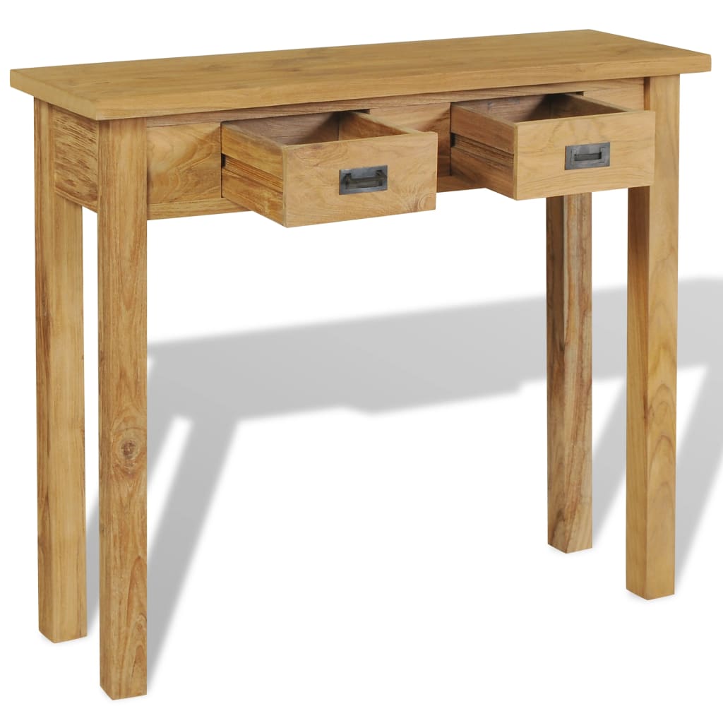 Console Table Solid Teak - 90×30×80cm