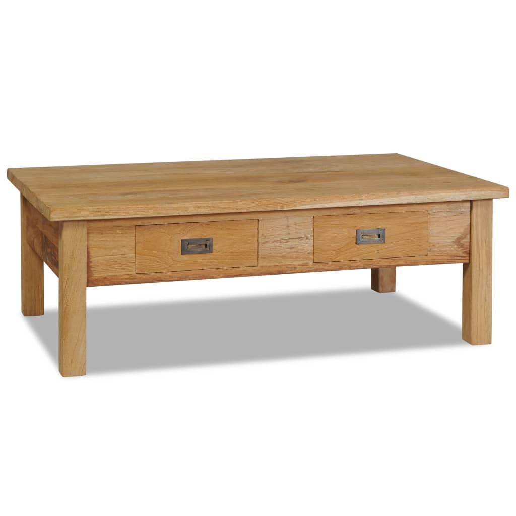 Coffee Table Solid Teak - 100×60×35cm
