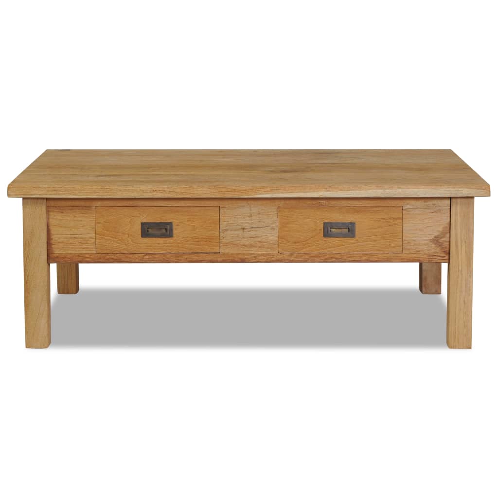 Coffee Table Solid Teak - 100×60×35cm